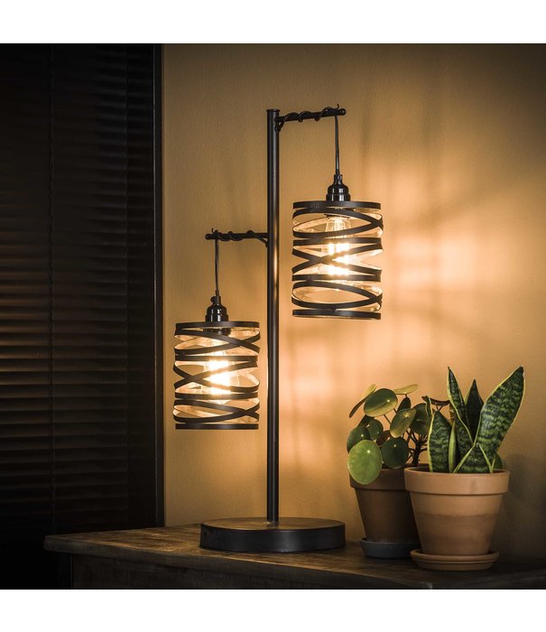Duverger® Wrapped Metal - Lampe à poser - métal torsadé - 2 points lumineux