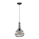 Cocoon - Lampe suspendue - luminaire en métal - laqué noir