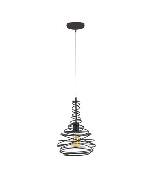 Cocoon - Hanglamp - metalen armatuur - zwart gepoedercoat