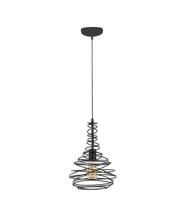 Duverger® Cocoon - Lampe suspendue - luminaire en métal - laqué noir