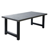 Strips - Eettafel - L200 - acacia - rough grey - grijs