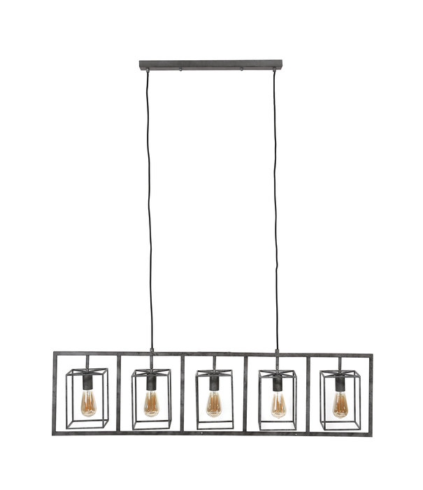 Duverger® Rectangular - Lampe suspendue - métal - argent - 5 lumières