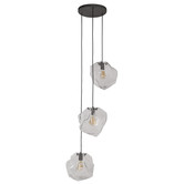 Icecube - Hanglamp - 3L - transparant mondgeblazen glas