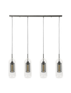 Duverger® Mesh - Hanglamp - mondgeblazen glas - metaal -  4 lichtpunten