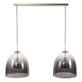 Shadow - Hanglamp - mondgeblazen glas - nikkel - 2 lichtpunten