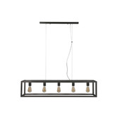 Rectangular - Hanglamp - rechthoekig metalen frame - 5 lichtpunten