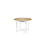 Duverger® Metal white - Eettafel - rond - 120cm - eik fineer - stalen rand - kruispoten - wit