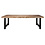 Duverger® Tree - Eettafel - boomstam - L 240cm - bladdikte 8cm - massief acacia naturel - metalen frame