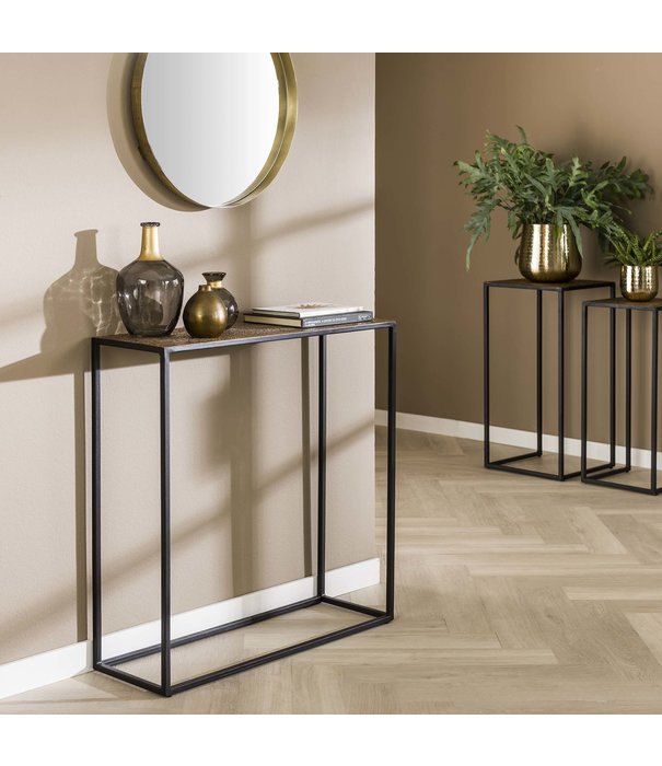 Duverger® Heavy Metal - Table d'appoint - rectangle - métal - bronze antique