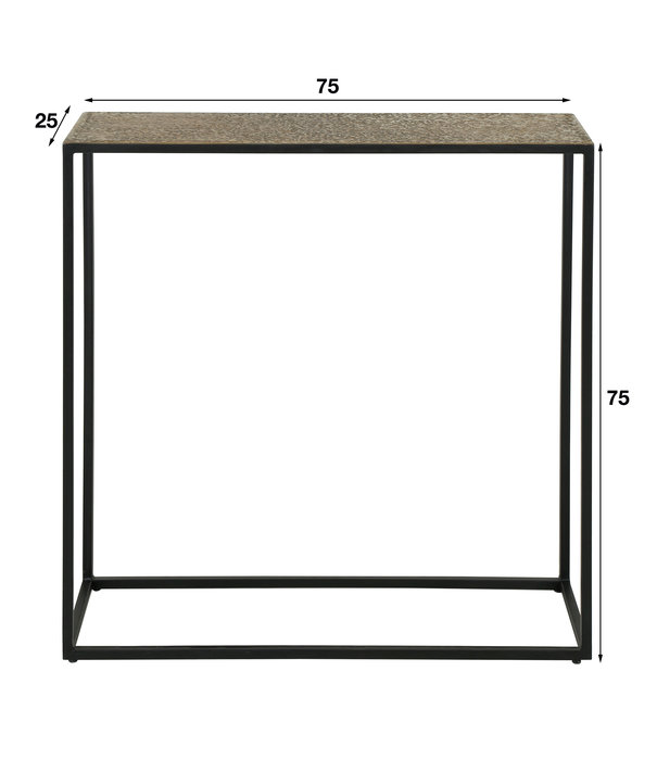 Duverger® Heavy Metal - Table d'appoint - rectangle - métal - bronze antique