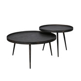 Heavy Metal - Table basse - set of 2 - ronde - métal - gris