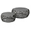 Duverger® Chromy - Salontafel - set van 2 - rond - zwart nikkel - zandgegoten - aluminium
