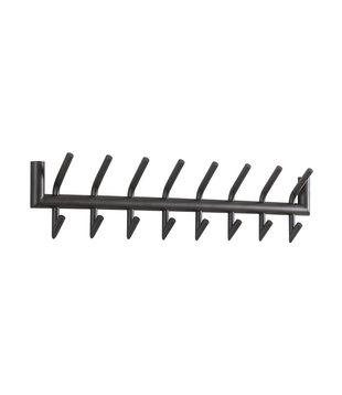 Steel Pipe - Garderobenständer - Rundrohr - Stahl - dunkelgrau matt - 2x8 - 16 Aufhängemöglichkeiten
