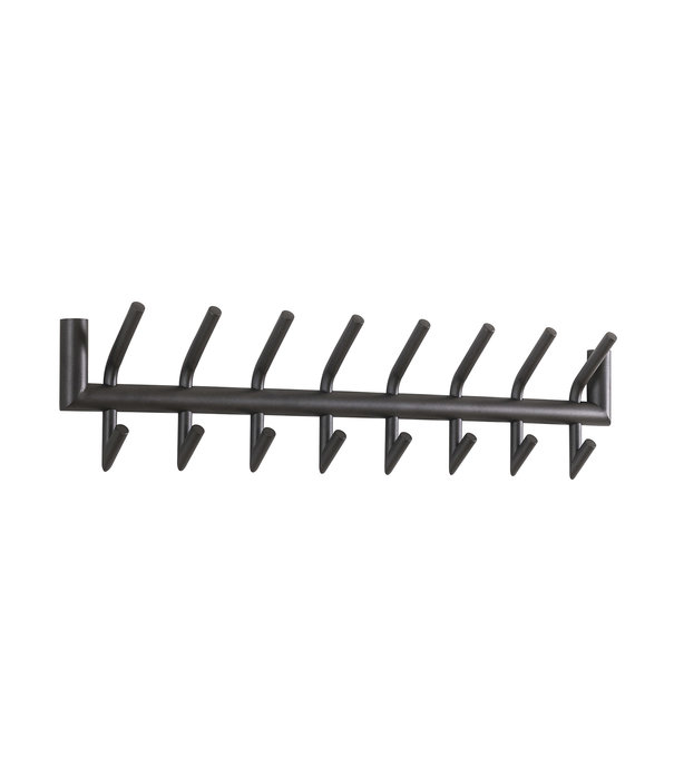 Duverger® Steel Pipe - Porte-manteau - tube rond - acier - gris foncé mat - 2x8 - 16 possibilités de suspension