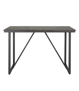 Teak Herringbone - Table de bar - teck - rectangle - métal - pieds en U