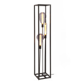 Cage - Vloerlamp - stalen frame - zwart - 3 lichtpunten