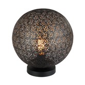 Steel Sphere - Lampe à poser - sphère en acier découpée - dia 30cm - noir