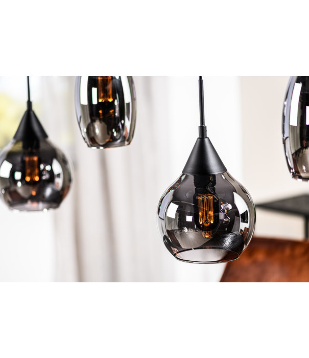 Duverger® Noël - Lampe suspendue - verre fumé - 5 points lumineux