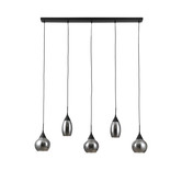 Noël - Lampe suspendue - verre fumé - 5 points lumineux