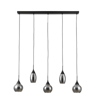 Noël - Lampe suspendue - verre fumé - 5 points lumineux