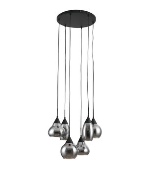 Noël - Lampe suspendue - verre fumé - 6 points lumineux