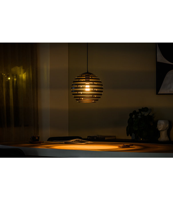 Duverger® Sunset - Lampe suspendue - ronde - acier - noir - 30cm - 1 point lumineux