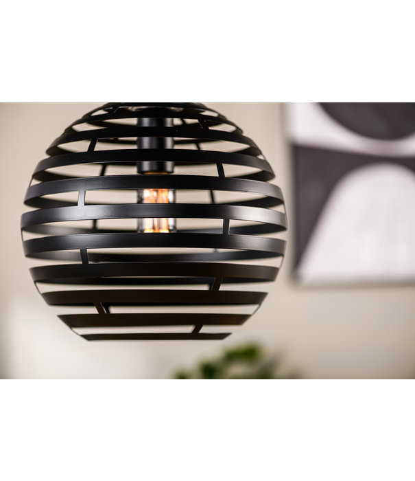 Duverger® Sunset - Lampe suspendue - ronde - acier - noir - 30cm - 1 point lumineux