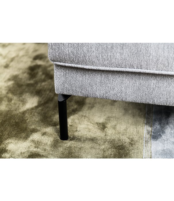 Duverger® Divine - Canapé - canapé 3 places - chaise longue courte droite - gris - Heaven - pieds en acier - noir