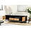Duverger® Viking - TV-meubel - 180cm - acacia - naturel - 2 deuren - 2 lades - 1 nis - staal - zwart