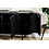 Duverger® Steampunk - TV-meubel - 165cm - acacia - zwart - 4 deuren - 4 schappen - staal - zwart