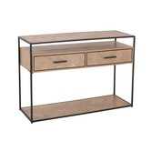 Twist - Sidetable - MDF - 2 lades - 1 grote nis - metaal