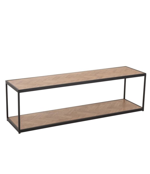 Duverger® Twist - Table basse - MDF - naturel - niche ouverte - métal