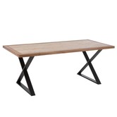 Twist - Eettafel - MDF - naturel - X-poten - metaal - zwart