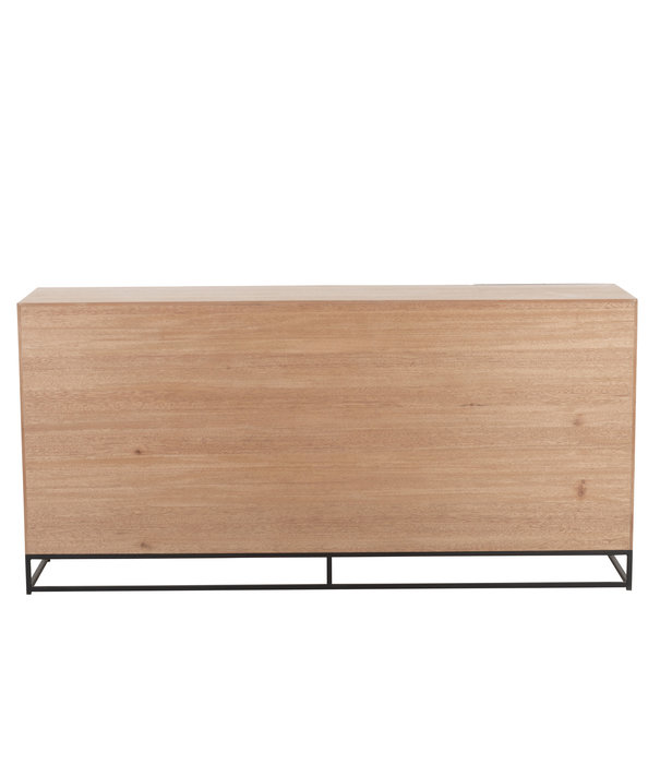 Duverger® Twist - Sideboard - MDF - natur - 4 Türen - 2 Einlegeböden - Metall - schwarz