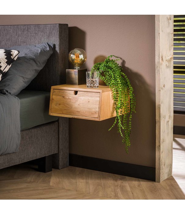 Duverger® Levitation - Nachtkastje - acacia - naturel - 1 lade