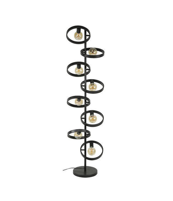 Duverger® Beam - Lampadaire - rond - métal - noir - 8 lumières