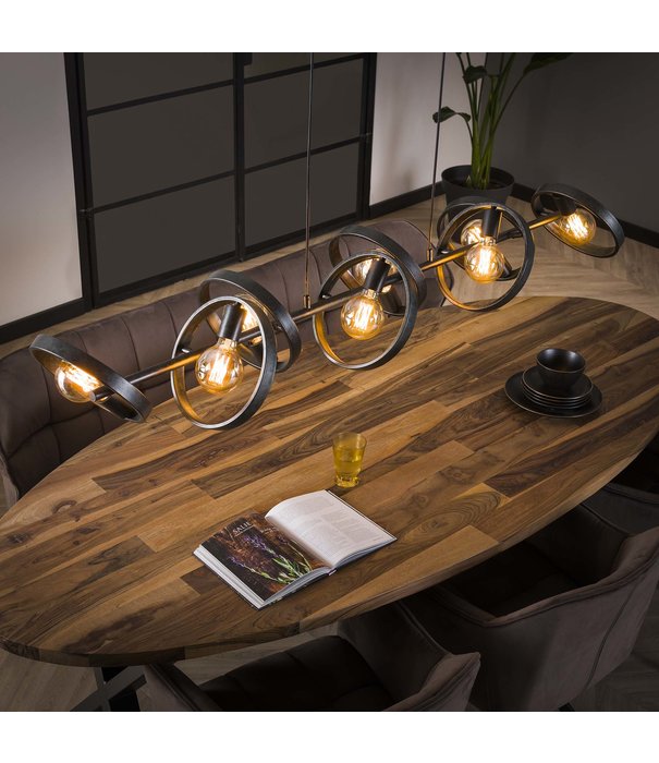 Duverger® Beam - Lampe suspendue - ronde - métal - noir - 8 lumières