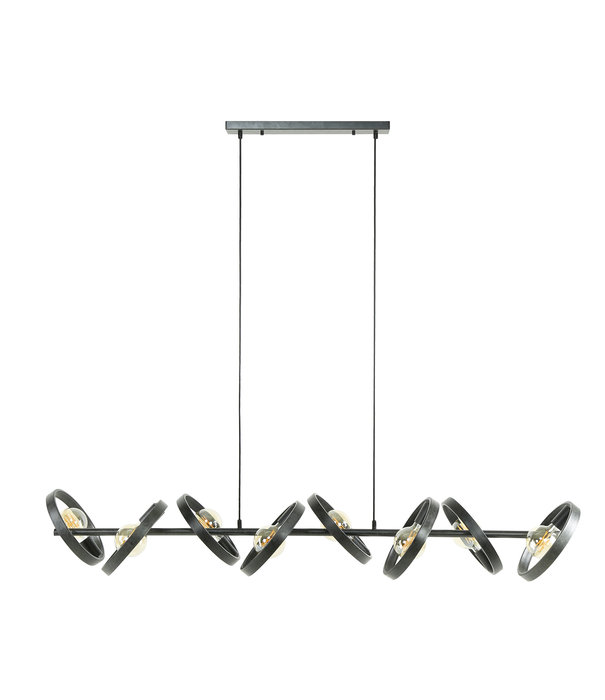 Duverger® Beam - Lampe suspendue - ronde - métal - noir - 8 lumières