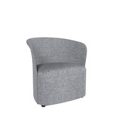 Chill - Fauteuil lounge - 1 place - bas - gris - pieds bas - noir