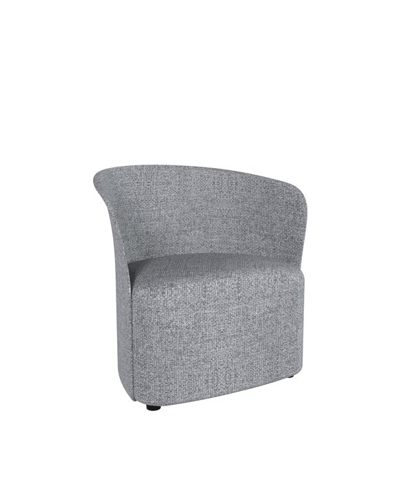 Duverger® Chill - Fauteuil lounge - 1 place - bas - gris - pieds bas - noir