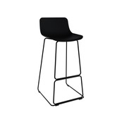 Stool - Barhocker - 4er Set - Sitzhöhe 65cm - Polypropylen - schwarz - Stahlbeine