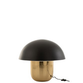 Toadstool - Tischleuchte - Pilzform - groß - schwarz - gold - Eisen - 1 Lichtpunkt