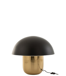 Toadstool - Tischleuchte - Pilzform - groß - schwarz - gold - Eisen - 1 Lichtpunkt