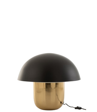 Toadstool - Tischleuchte - Pilzform - groß - schwarz - gold - Eisen - 1 Lichtpunkt