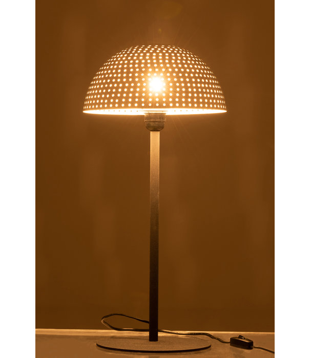 Duverger® Mushroom - Lampe à poser - champignon - grand - métal - blanc - noir - 1 point lumineux