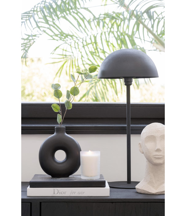 Duverger® Mushroom - Lampe à poser - champignon - petit - métal - noir mat - 1 point lumineux