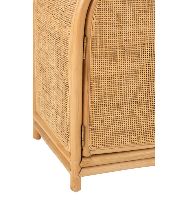 Duverger® Reed - Nachttisch - Rattan - 1 Tür - 4 kurze Beine