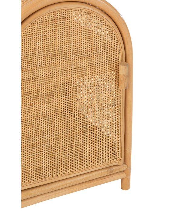 Duverger® Reed - Nachttisch - Rattan - 1 Tür - 4 kurze Beine