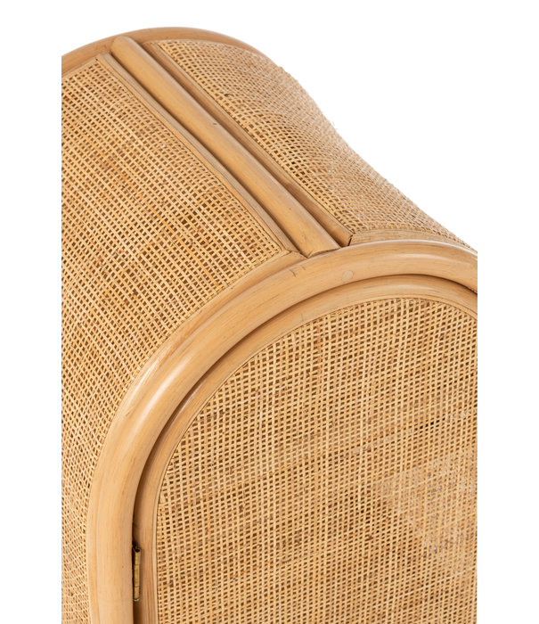 Duverger® Reed - Nachttisch - Rattan - 1 Tür - 4 kurze Beine