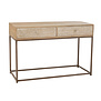 Impression - Sidetable - hout - beige - 2 lades - houten frame